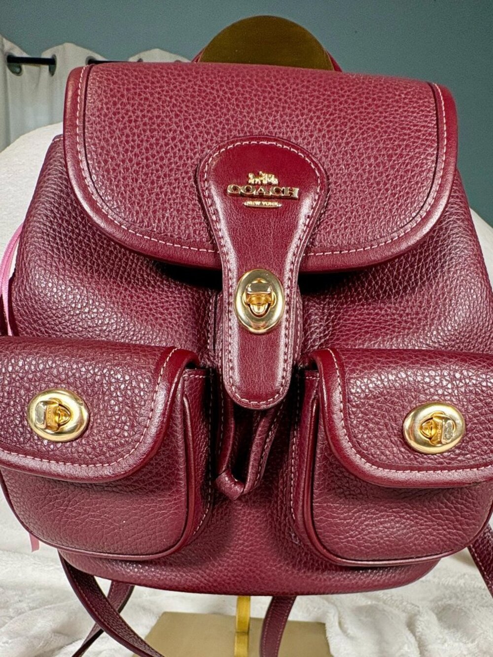 Coach Hadley Backpack in Deep Burgundy